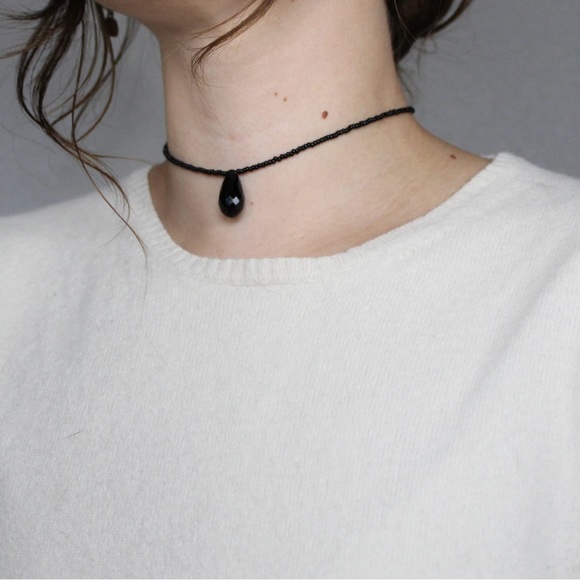 Upcycled beaded choker necklace - Picture 4 of 4